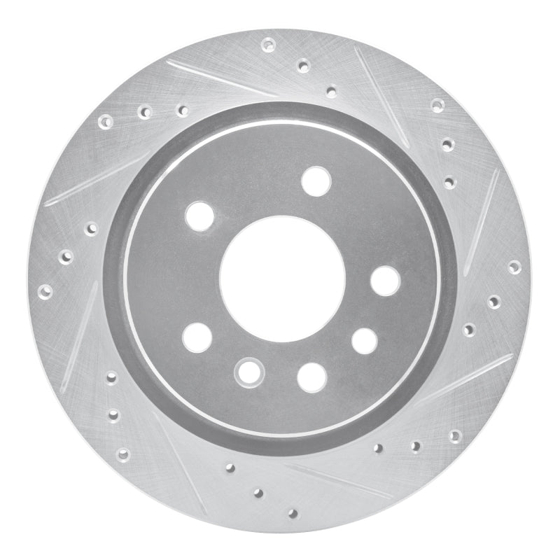 R1 Concepts R1 01-01 Cadillac CATERA Rear Right Drilled & Slotted Silver Brake Rotor
