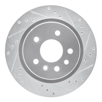R1 Concepts R1 01-01 Cadillac CATERA Rear Right Drilled & Slotted Silver Brake Rotor