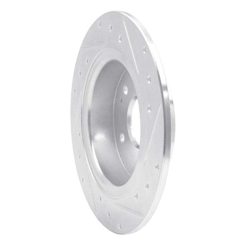 R1 Concepts R1 2016-2025 Honda Accord Sedan Rear Left Drilled & Slotted Silver Brake Rotor