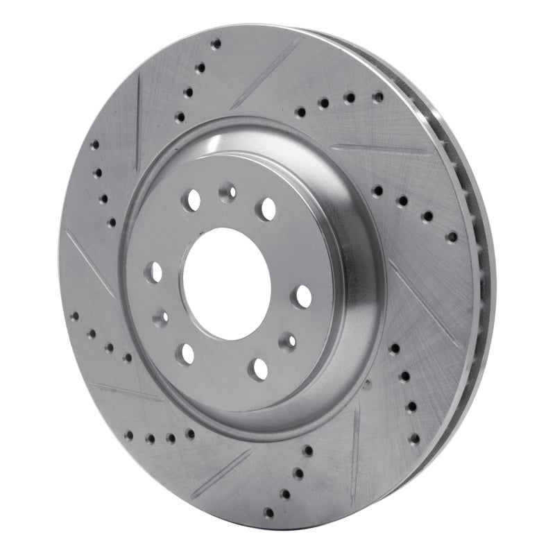 R1 Concepts R1 04-09 Cadillac SRX Front Left Drilled & Slotted Silver Brake Rotor