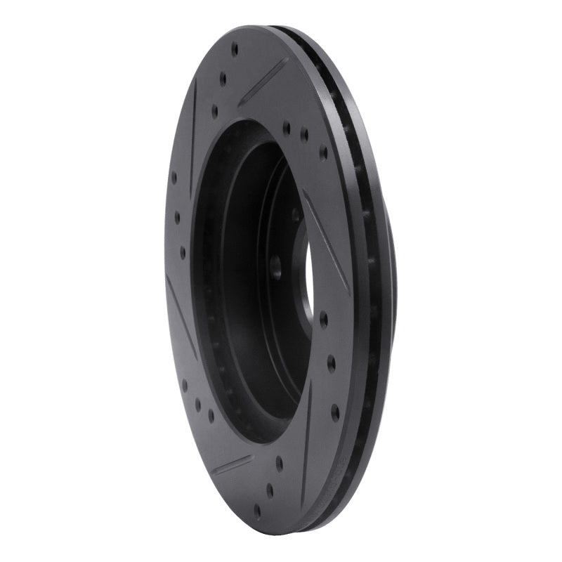 R1 Concepts R1 89-94 Suzuki Swift Front Right Drilled & Slotted Black Brake Rotor
