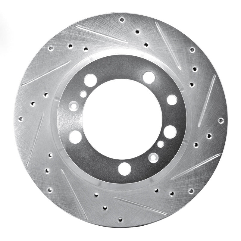 R1 Concepts R1 91-97 Porsche 911 Left Rear Drilled & Slotted Silver Brake Rotor