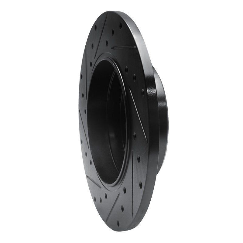 R1 Concepts R1 98-03 Mercedes-Benz E320 Rear Right Drilled & Slotted Black Brake Rotor