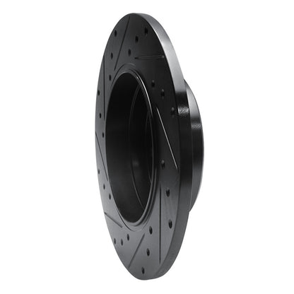 R1 Concepts R1 98-03 Mercedes-Benz E320 Rear Right Drilled & Slotted Black Brake Rotor