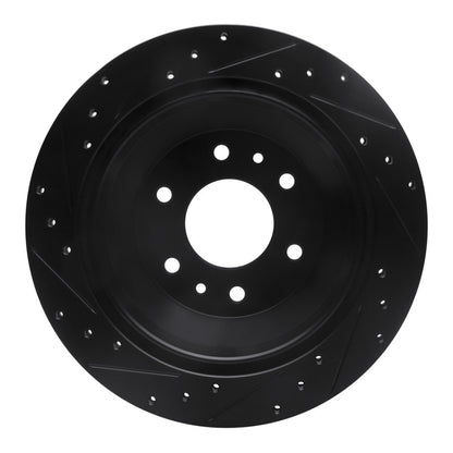 R1 Concepts R1 02-09 Buick Rainier Rear Right Drilled & Slotted Black Brake Rotor