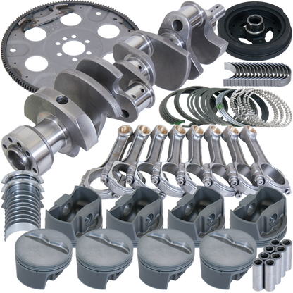 Eagle Chevy 350 1Pc 3.750in Crank 5.700in I-Beam Rods 4.030in Pistons 153 Tooth FP Balanced Assembly