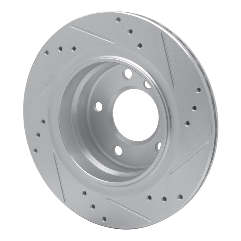 R1 Concepts R1 2003-2008 BMW Z4 Rear Left Drilled & Slotted Silver Brake Rotor
