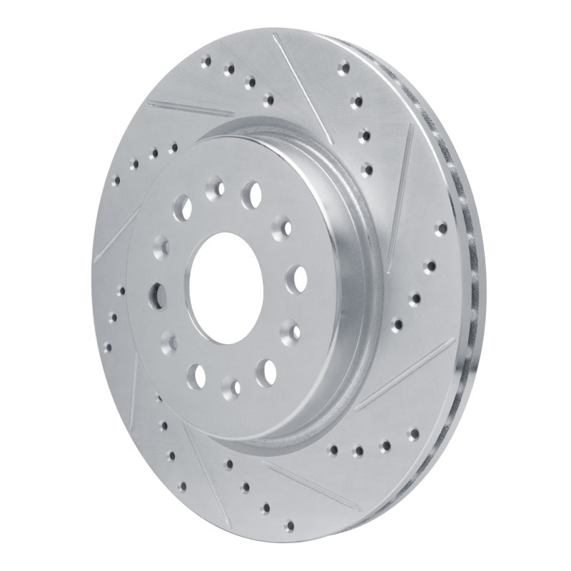 R1 Concepts R1 17-25 Buick Enclave Rear Right Drilled & Slotted Silver Brake Rotor