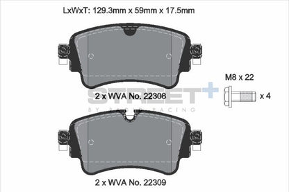 PAGID Racing T8260SP2001 STREET+ Brake Pads