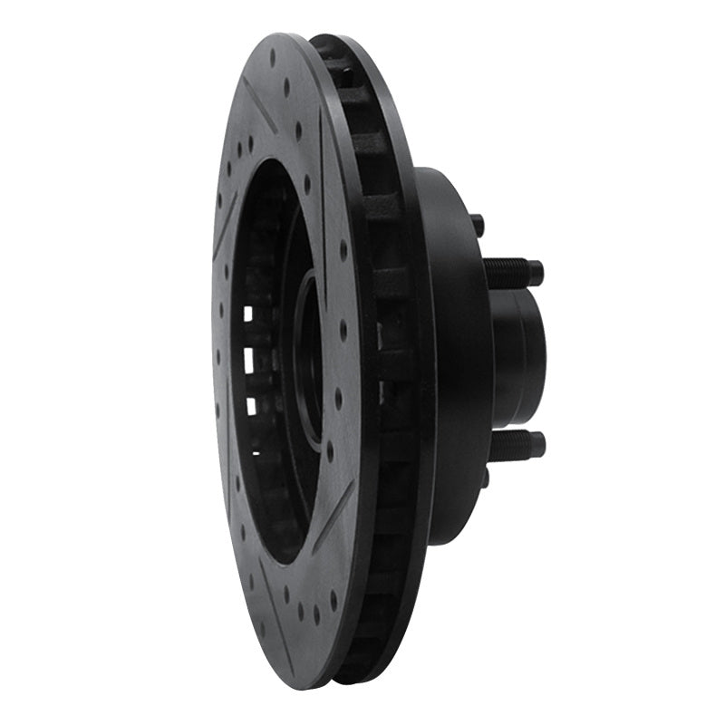 R1 Concepts R1 95-97 Ford Ranger (USA/Canada) Front Left Drilled & Slotted Black Brake Rotor