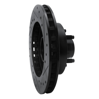 R1 Concepts R1 95-97 Ford Ranger (USA/Canada) Front Left Drilled & Slotted Black Brake Rotor