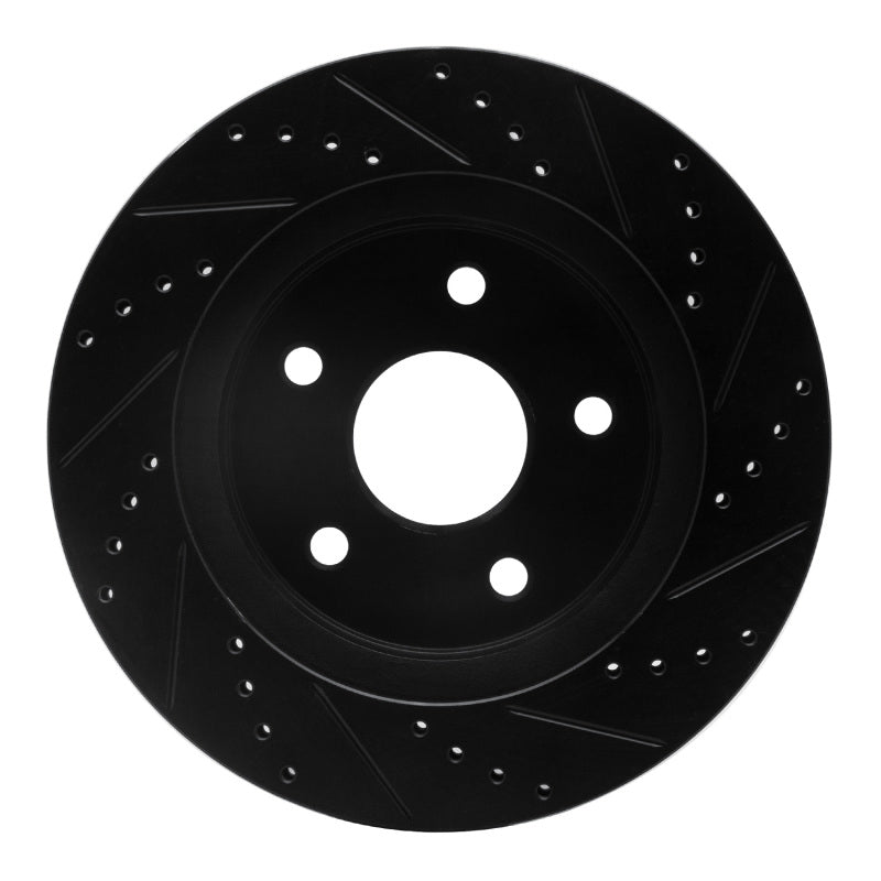 R1 Concepts R1 02-24 Chrysler ASPEN Front Left Drilled & Slotted Black Brake Rotor