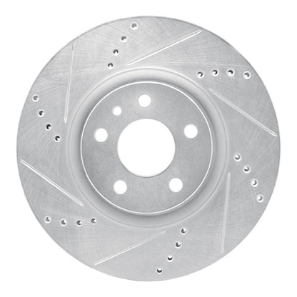 R1 Concepts R1 91-20 Alfa Romeo 164 Front Left Drilled & Slotted Silver Brake Rotor