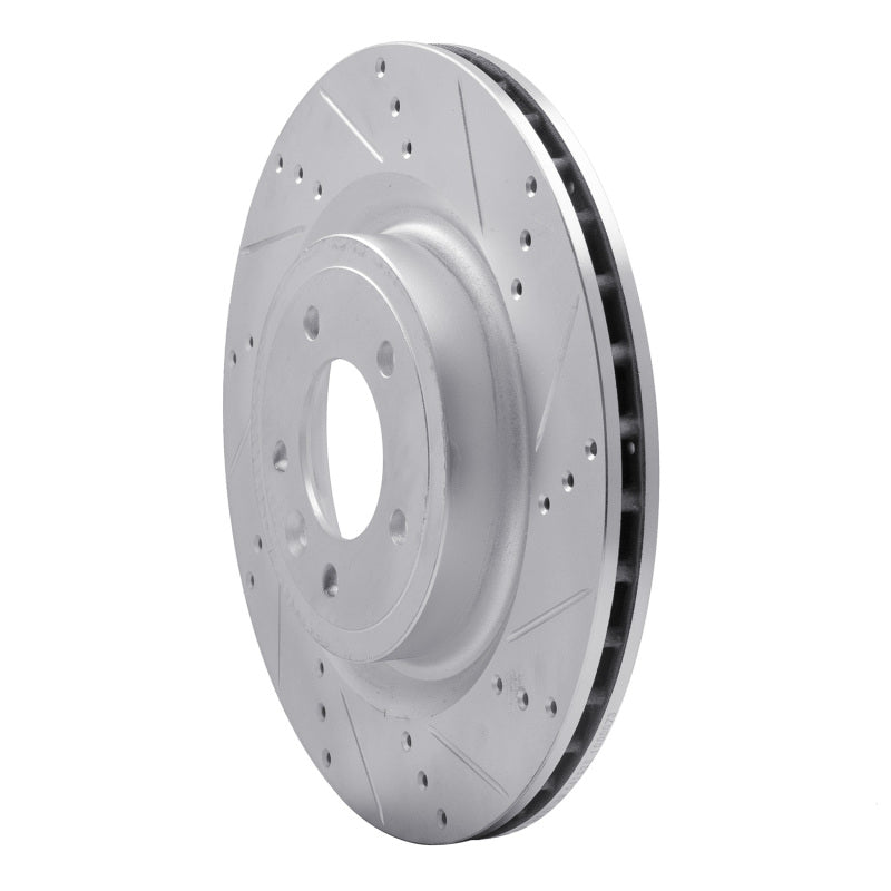 R1 Concepts R1 14-24 Land Rover Range Rover Rear Right Drilled & Slotted Silver Brake Rotor