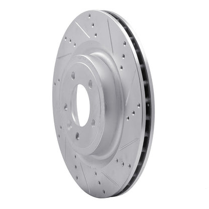 R1 Concepts R1 14-24 Land Rover Range Rover Rear Right Drilled & Slotted Silver Brake Rotor