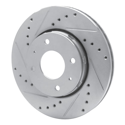 R1 Concepts R1 00-04 Volvo S40 Front Left Drilled & Slotted Silver Brake Rotor