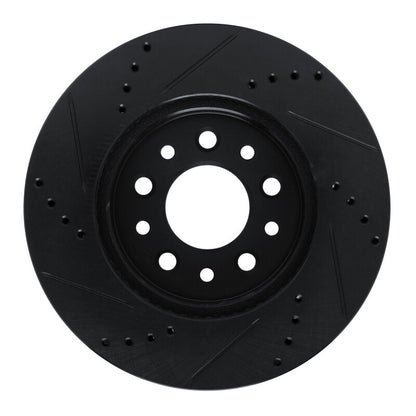 R1 Concepts R1 04-07 Ford Freestar Front Right Drilled & Slotted Black Brake Rotor