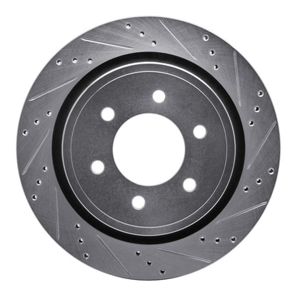 R1 Concepts R1 12-20 Ford F-150 4WD Rear Right Drilled & Slotted Silver Brake Rotor