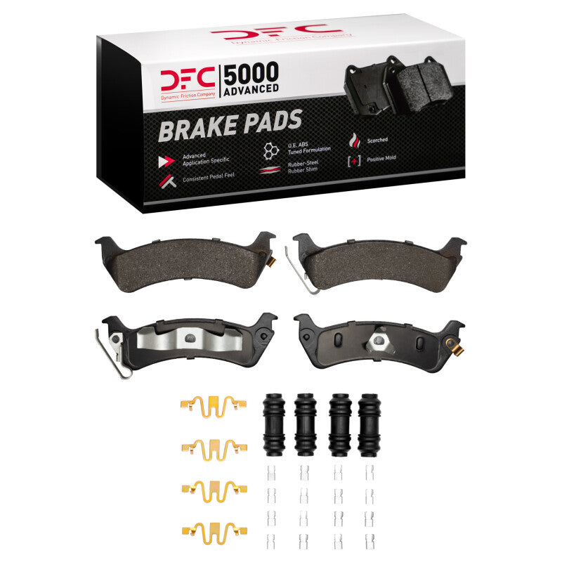 DFC 95-98 Jeep Grand Cherokee Rear 5000 Advanced Ceramic Brake Pads and Hardware Kit