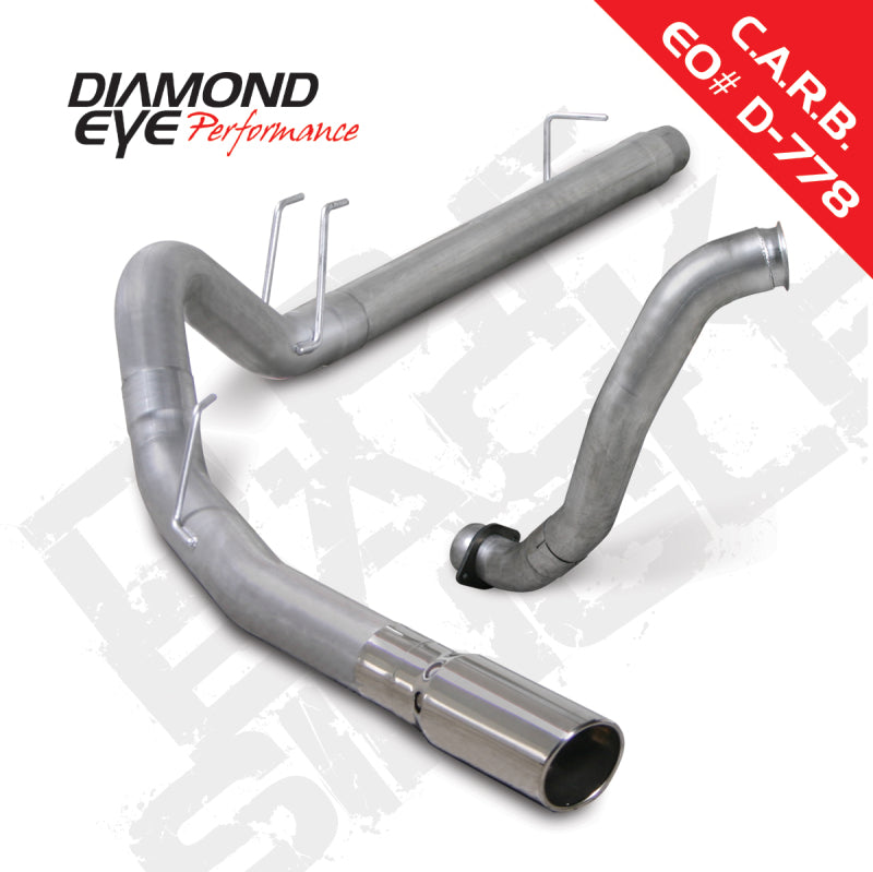 Diamond Eye Performance Diamond Eye KIT 4in DPF-BACK w/ DP Single AL 08-10 Ford 6.4L Powerstroke F250/F350