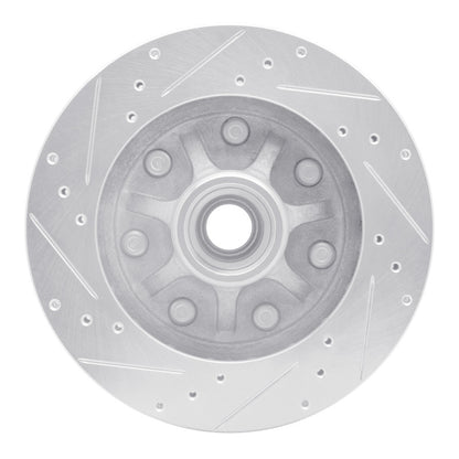 R1 Concepts R1 97-02 Ford F-150 RWD Front Right Drilled & Slotted Silver Brake Rotor