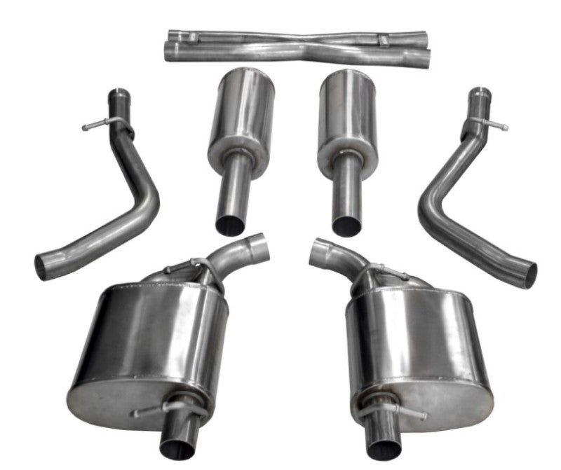 CORSA Performance Corsa 2015-2023 Dodge Challenger 3.6L 2.5in Cat-Back Dual Rear Exit (re-uses stock exhaust bezel)
