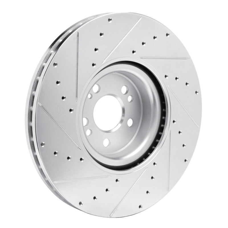 R1 Concepts R1 20-26 Mercedes-Benz GLE450e Front Right Drilled & Slotted Silver Brake Rotor