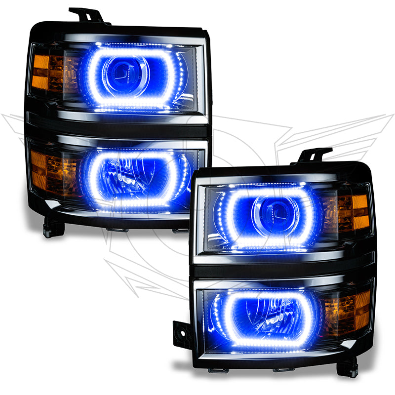 ORACLE Lighting Oracle Chevy Silverado 14-15 Halo Kit Projector Style - ColorSHIFT w/ 2.0 Controller