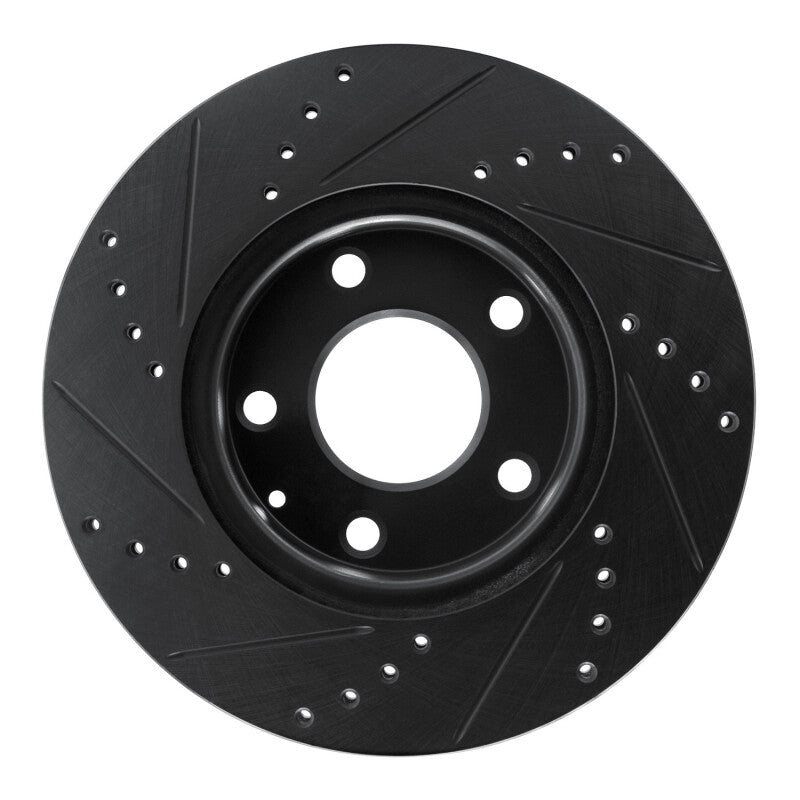 R1 Concepts R1 19-25 Mazda 3 Front Right Drilled & Slotted Black Brake Rotor
