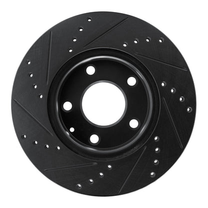 R1 Concepts R1 19-25 Mazda 3 Front Right Drilled & Slotted Black Brake Rotor