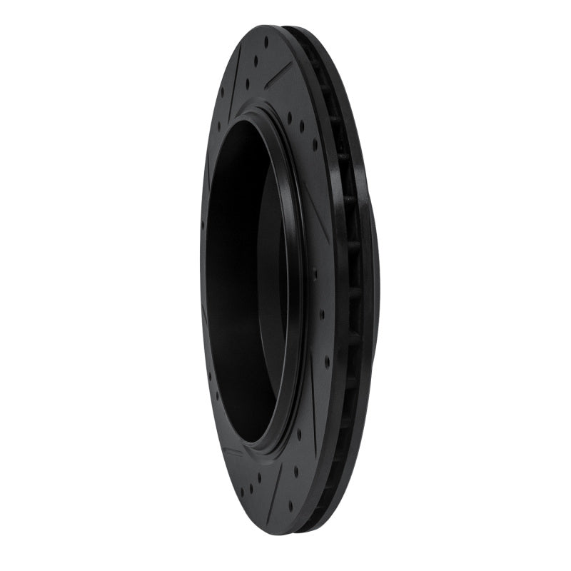 R1 Concepts R1 06-12 Mercedes-Benz GL350 Rear Right Drilled & Slotted Black Brake Rotor