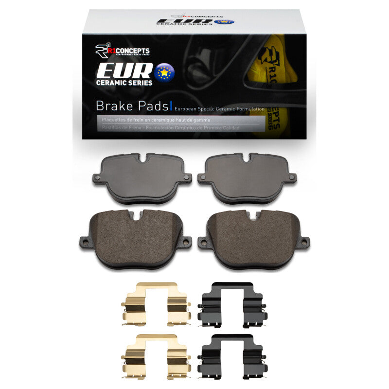 R1 Concepts R1 10-13 Land Rover Range Rover Sport Rear Euro Ceramic Pads & Hardware Kit