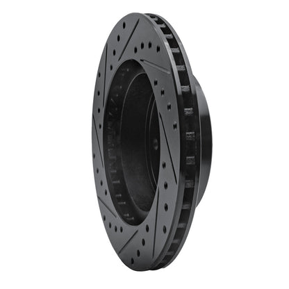 R1 Concepts R1 87-90 Dodge Dakota 4WD Front Right Drilled & Slotted Black Brake Rotor
