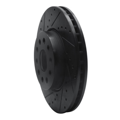 R1 Concepts R1 14-20 Cadillac CTS Front Left Drilled & Slotted Black Brake Rotor
