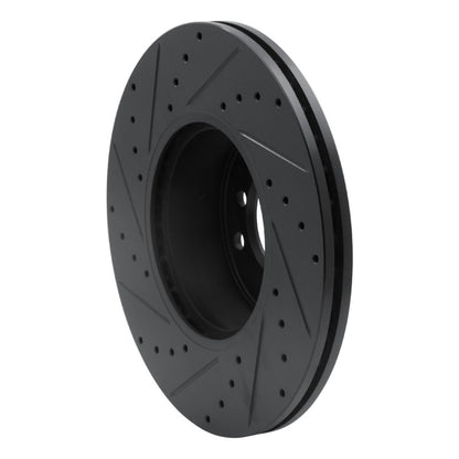 R1 Concepts R1 07-21 BMW 220i (Mexico) Front Right Drilled & Slotted Black Brake Rotor