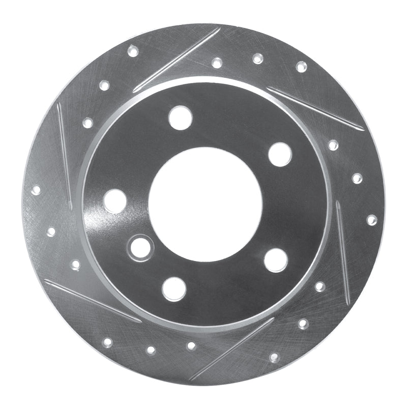 R1 Concepts R1 96-02 BMW Z3 Rear Left Drilled & Slotted Silver Brake Rotor