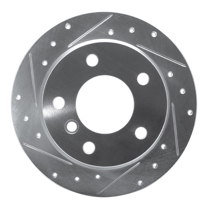 R1 Concepts R1 96-02 BMW Z3 Rear Left Drilled & Slotted Silver Brake Rotor