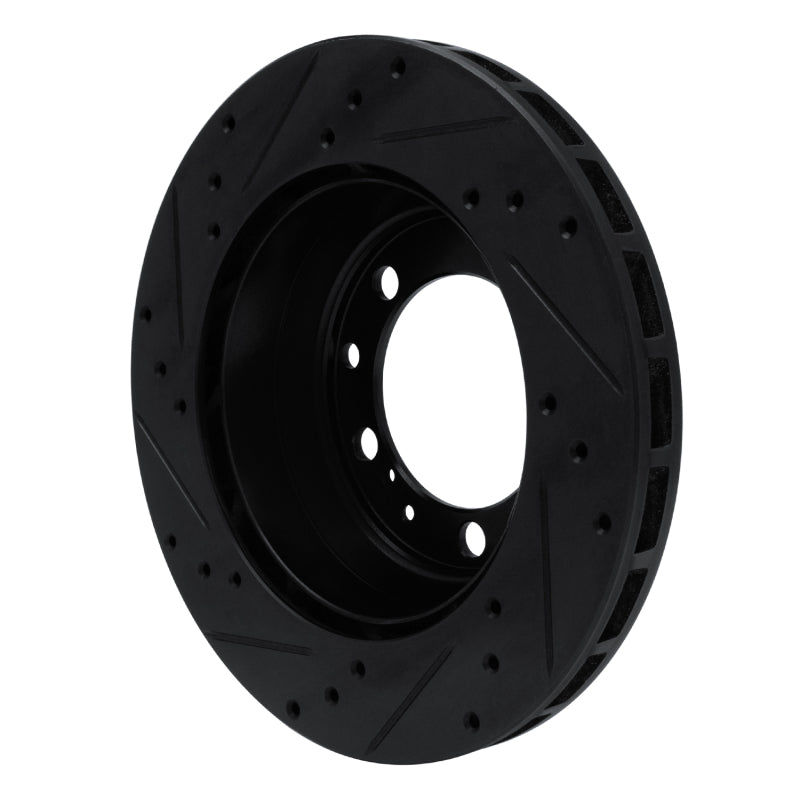 R1 Concepts R1 91-97 Porsche 911 Left Rear Drilled & Slotted Black Brake Rotor
