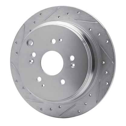 R1 Concepts R1 02-04 Honda Odyssey Rear Left Drilled & Slotted Silver Brake Rotor