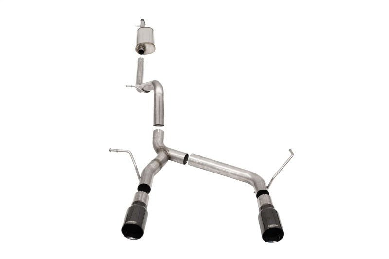 CORSA Performance Corsa 2007-2018 Jeep Wrangler JKU 3.6L Sport 2.75in Cat-Back Exhaust w/ Single 4in Black Tips
