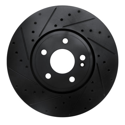 R1 Concepts R1 19-26 Mercedes-Benz A220 Front Left Drilled & Slotted Black Brake Rotor