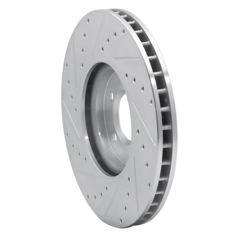 R1 Concepts R1 03-05 Jaguar VanDEN PLAS Front Right Drilled & Slotted Silver Brake Rotor
