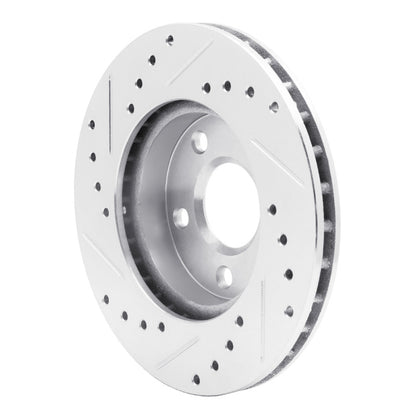 R1 Concepts R1 82-84 Buick SKYHAWK Front Right Drilled & Slotted Silver Brake Rotor