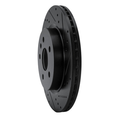 R1 Concepts R1 10-25 Buick Regal Rear Right Drilled & Slotted Black Brake Rotor