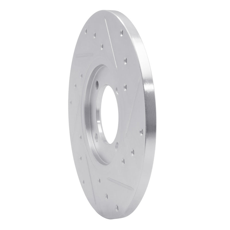 R1 Concepts R1 76-81 Toyota Celica Front Left Drilled & Slotted Silver Brake Rotor
