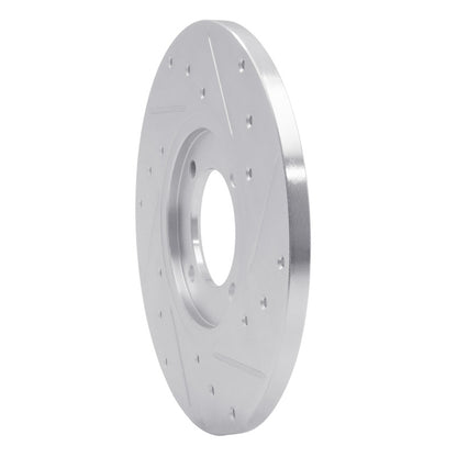 R1 Concepts R1 76-81 Toyota Celica Front Left Drilled & Slotted Silver Brake Rotor