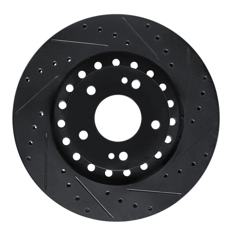 R1 Concepts R1 93-99 Dodge STEALTH Front Right Drilled & Slotted Black Brake Rotor