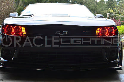 ORACLE Lighting Oracle Chevy Camaro Non-RS 14-15 Dual Halo Kit Round Style - ColorSHIFT w/ BC1 Controller