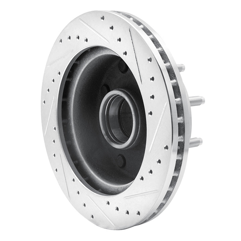 R1 Concepts R1 86-94 Ford E-250 Econoline Front Left Drilled & Slotted Silver Brake Rotor