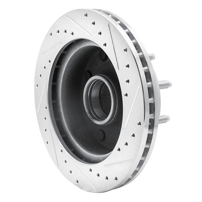 R1 Concepts R1 86-94 Ford E-250 Econoline Front Left Drilled & Slotted Silver Brake Rotor